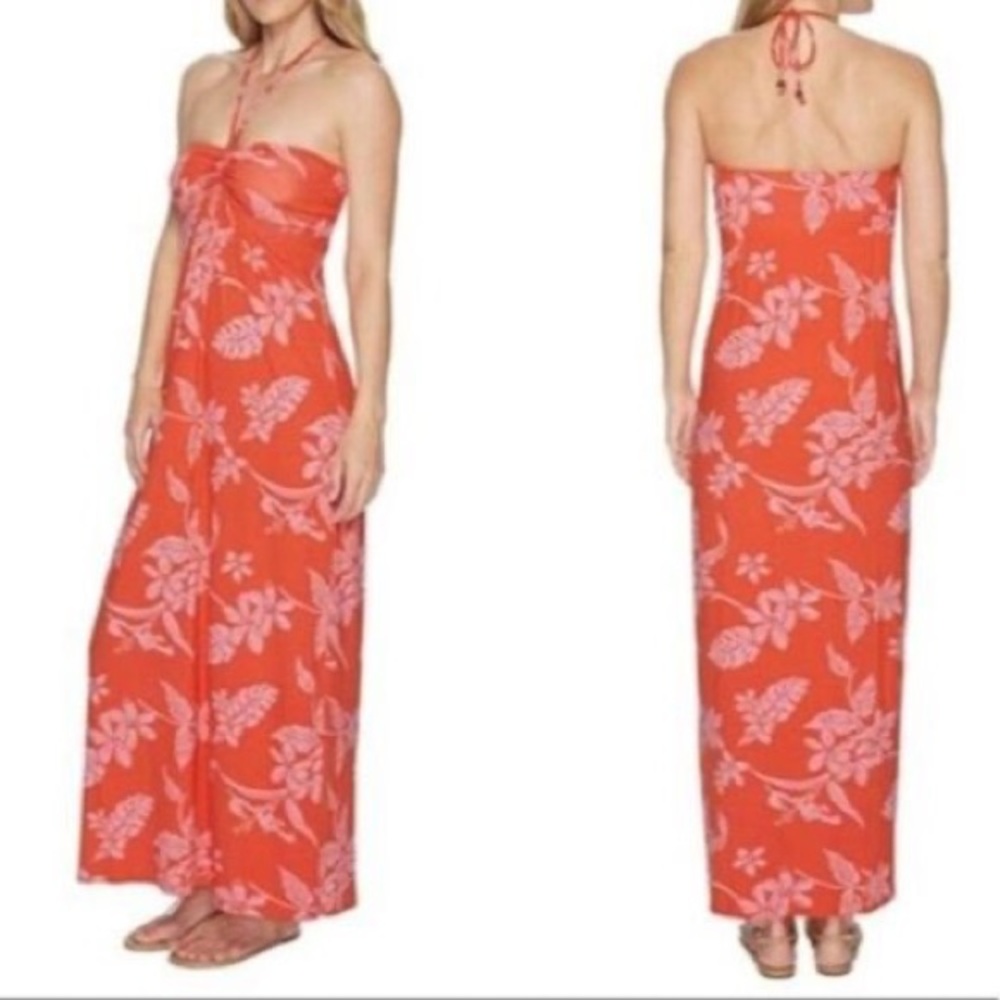 Tommy Bahama Hibiscus Hiatus Tambour Maxi Dress Small